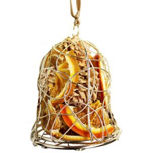 Gold Scented Fruit Caged Bell Decoration