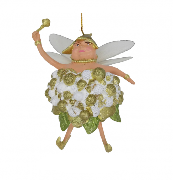 White and Gold Fat Fairy Winter Queen