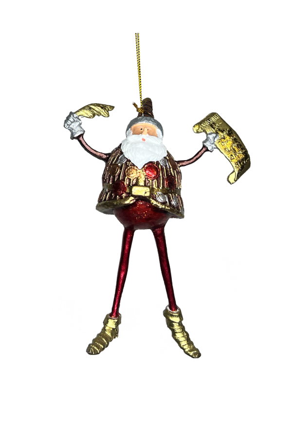 Santa with Long Legs and Wishlist - Sangria