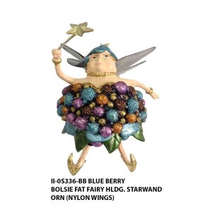 Bolsie Blue Berry Fat Fairy - Hldg Starwand with Delicate Wings